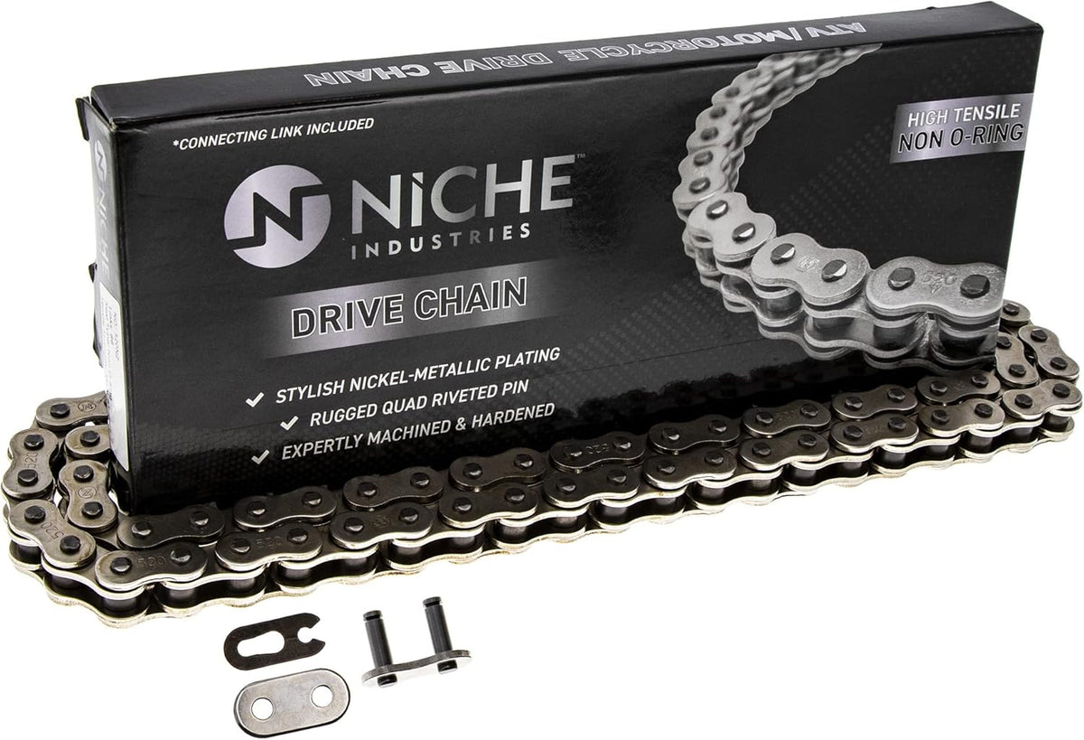 Drive Sprocket Chain Combo Front 14 Rear 41 Tooth 520NZ Standard 104 Links Pack of 2 Y4491
