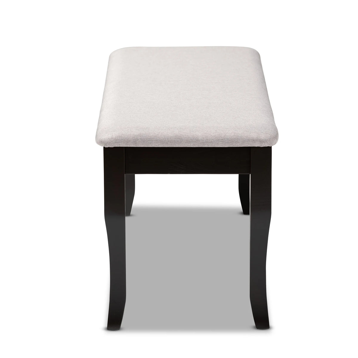 Grey Fabric Upholstered Wood Dining Bench D2526