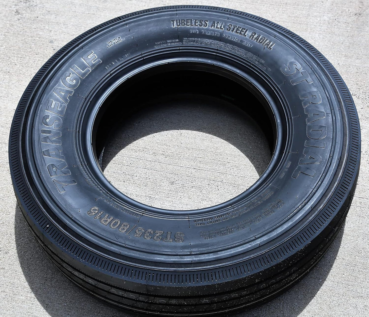 Set of 2 ST235/80R16 All Steel Trailer Radial Tires, 14-Ply, Load Range G X86863