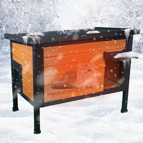 Outdoor Insulated Cat House with Escape Door L756