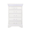 White Solid Wood Five Drawers Chest with LED Lighting G5310