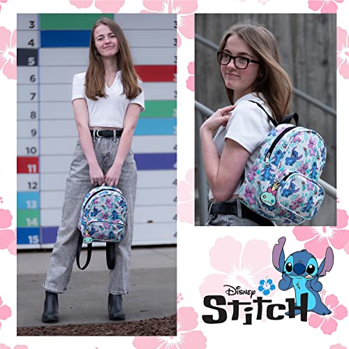 Mini Backpack Purse with Allover Print, 10.5 Inch, Faux Leather R9656