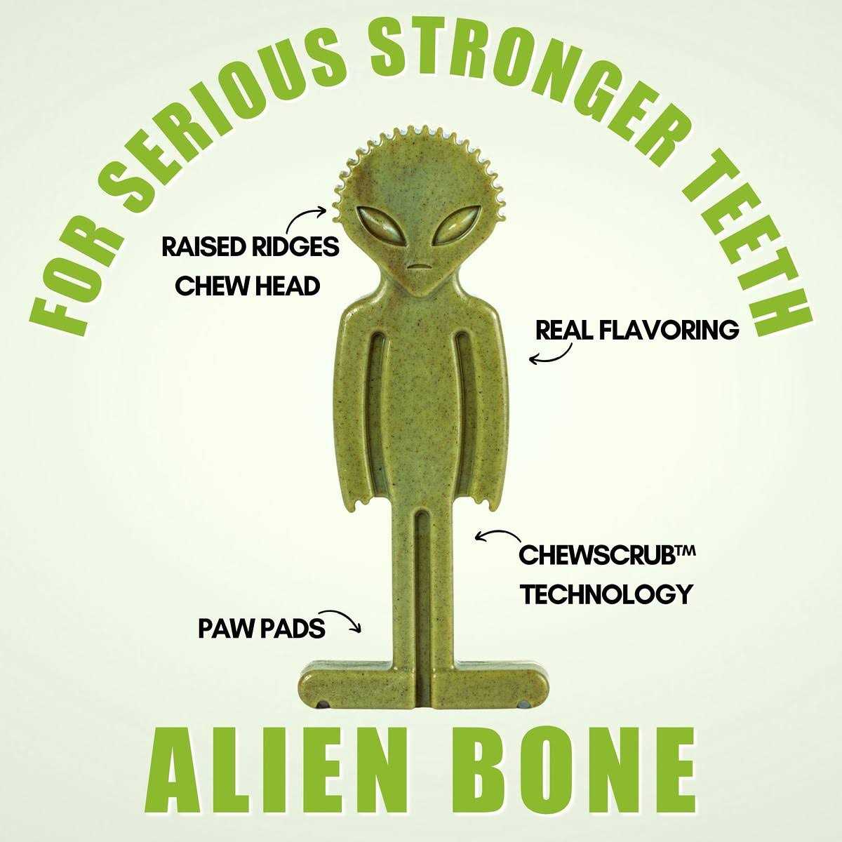 Small Alien Bone Dog Chew Toy L118318