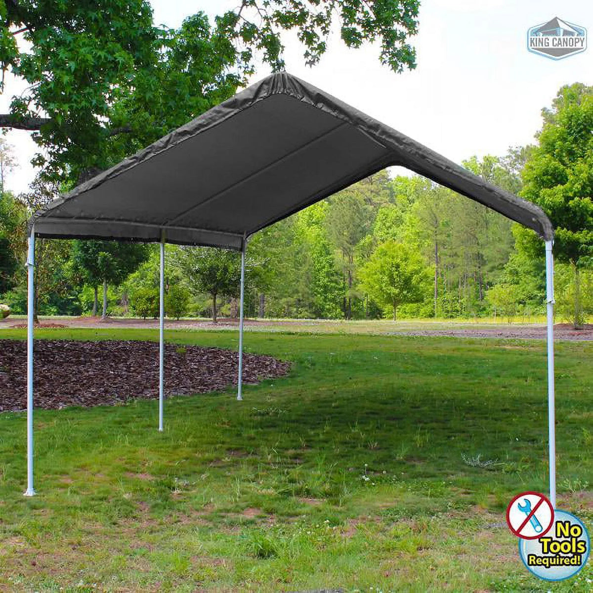 10X20 Carport Canopy with Silver Cover F452