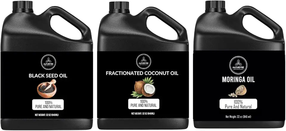 Black Seed Oil, Fractionated Coconut Oil and Moringa Seed Oil 32oz I56098