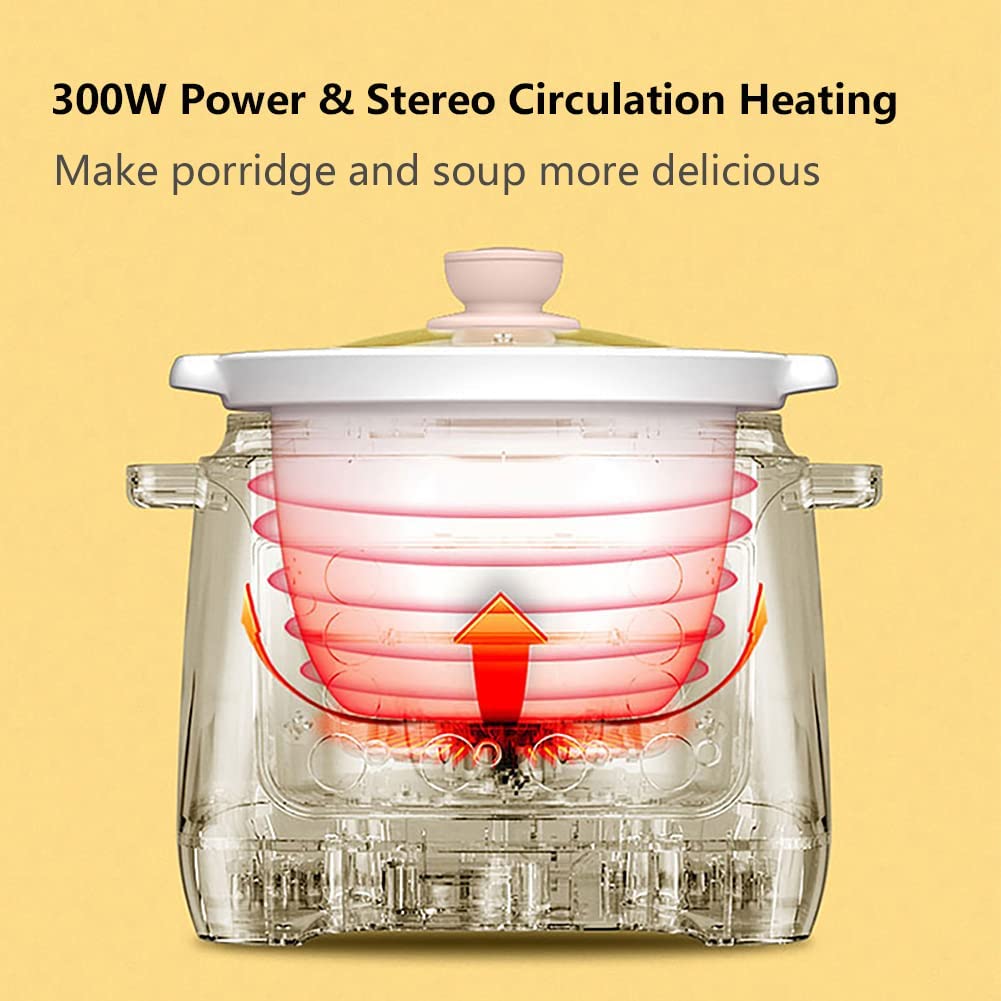 1.3L Pink Ceramic Slow Cooker A50687
