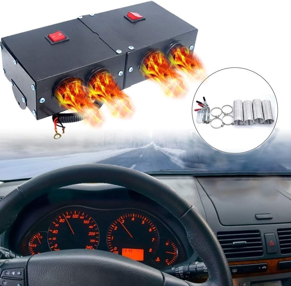 12V 500W Car Heater Fan Defrost Defogger, Pack of 2 N41046