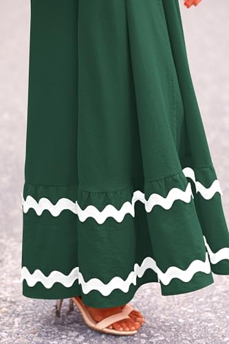 Summer Flowy Maxi Dress Sleeveless Spaghetti Strap D35621