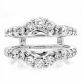 1.00 Ct Round Cut White Diamond Wedding Ring 14K White Gold Plated 925 Sterling Silver Q97197