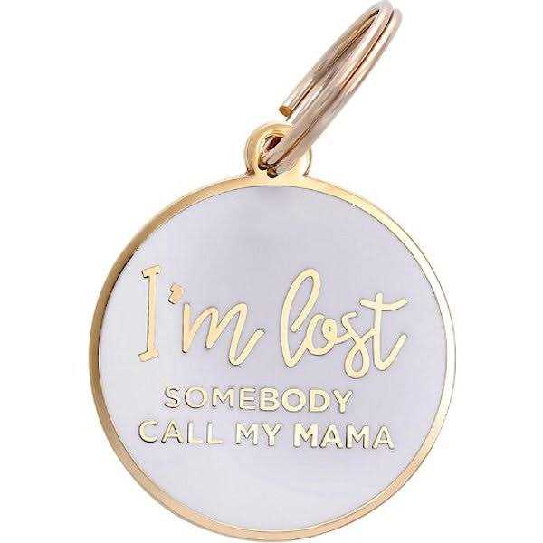 Rose Gold & White Pet ID Tag T54392