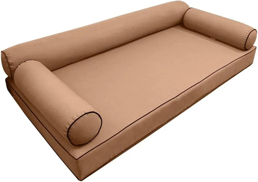 6 Outdoor Daybed Mattress Bolster Pillow Slipcovers P338