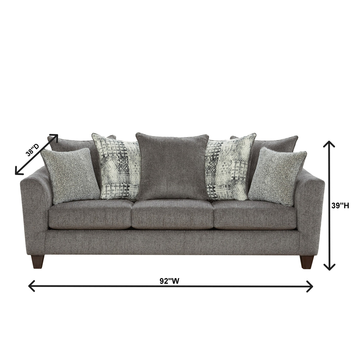 Upholstered Stationary Sofa Y345