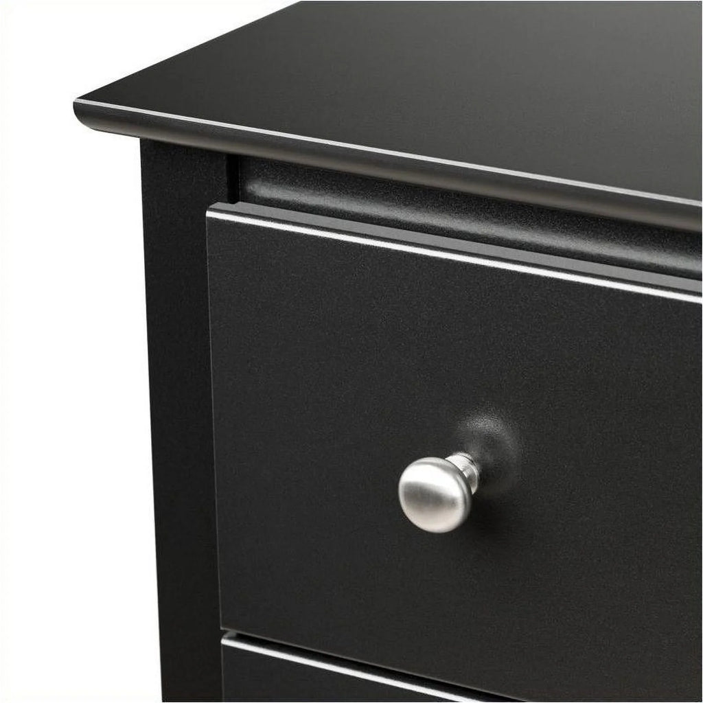 Black 6 Drawers Composite Wood Bedroom Chest D27959