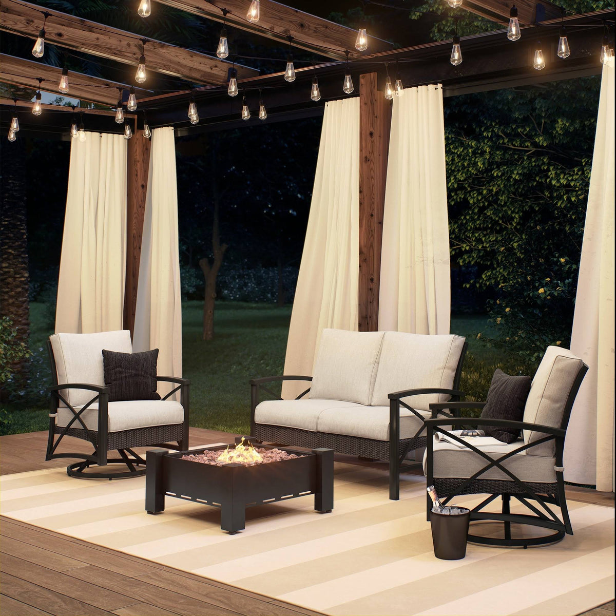 Dark Charcoal Round Fire Pit Y54808