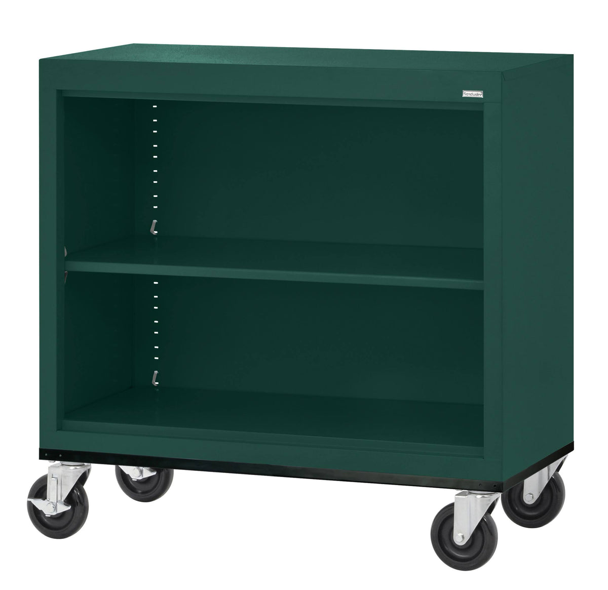 Steel Mobile Bookcase 36W x 18D x 36H Black C251596