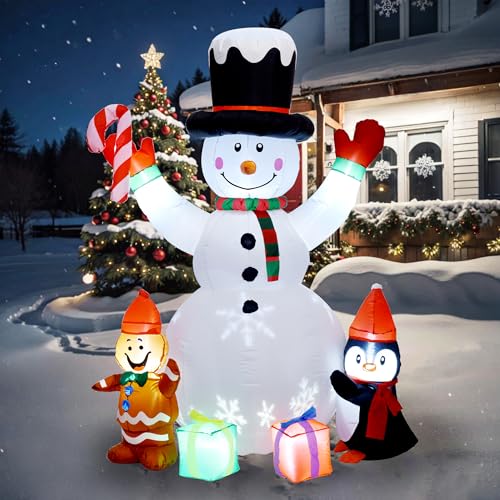 Inflatable Snowman Christmas Yard Decoration 6ft LED Lights A605103