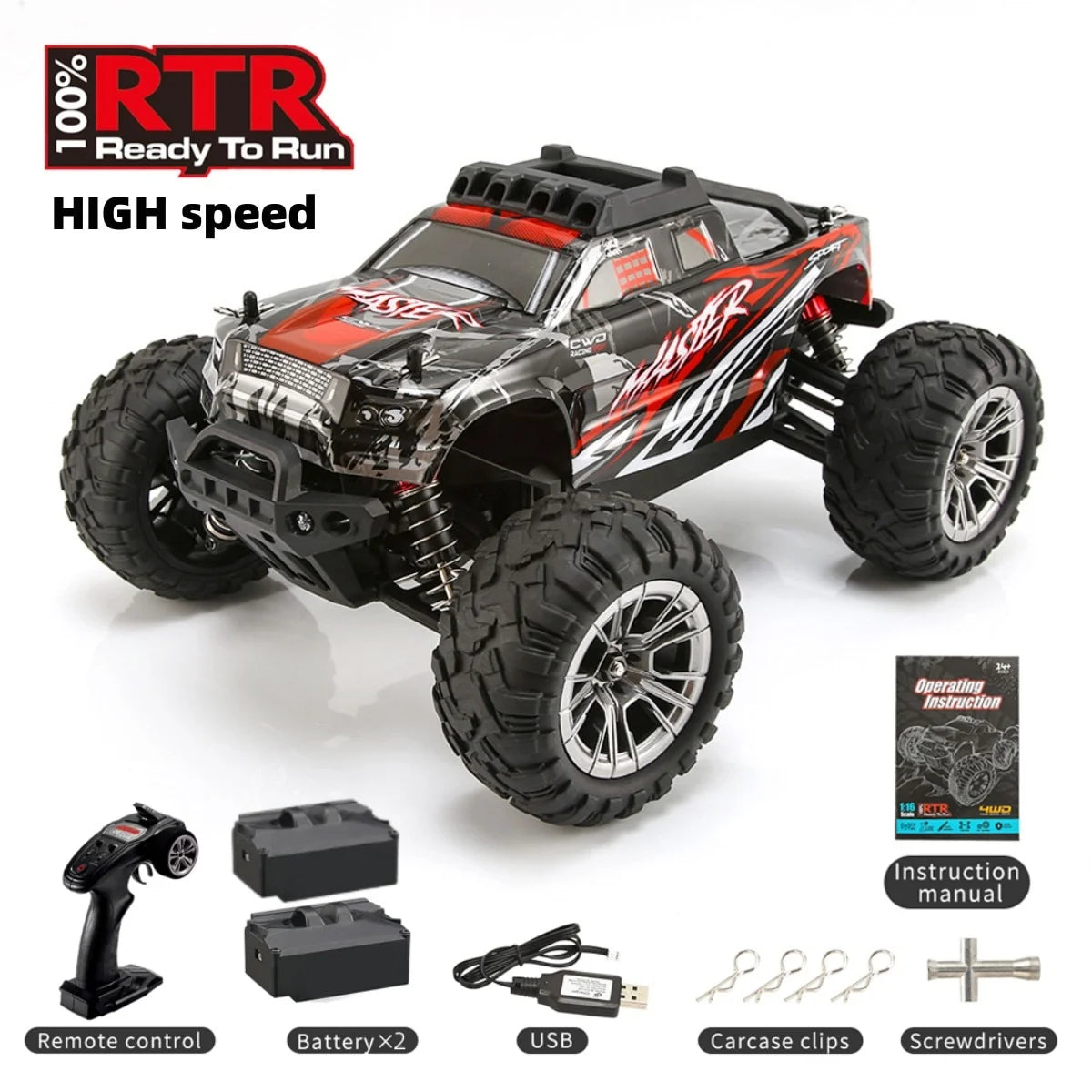 Red 4WD Remote Control Car N352634