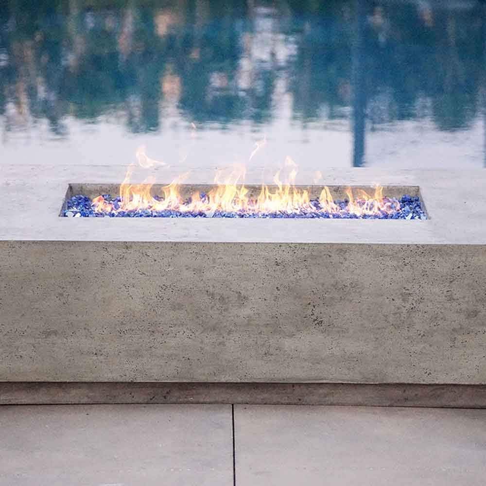 Pewter 56x38-Inch Concrete Gas Fire Pit N18358