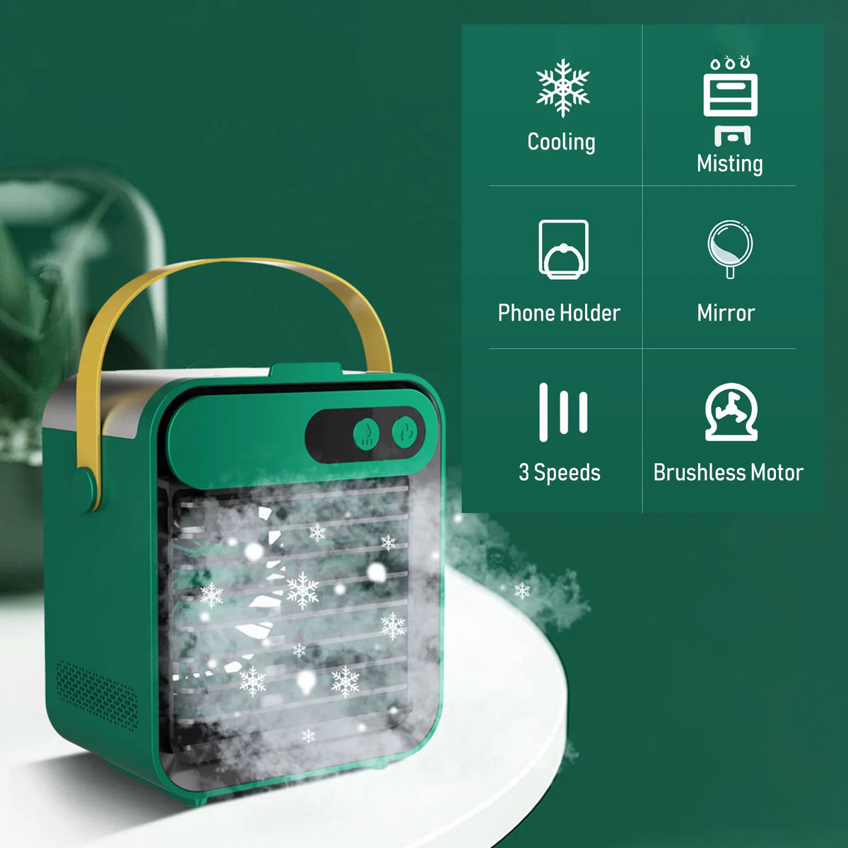 Air Conditioner Fan with Phone Holder 180mL 3 Speeds USB Y336001