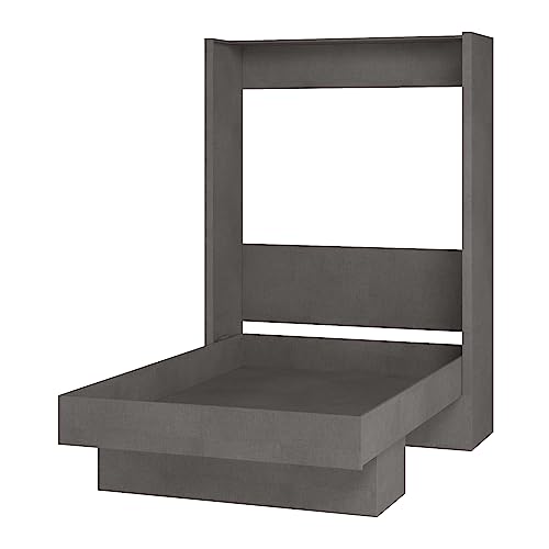 White Full Murphy Wall Bed with Shelf D229