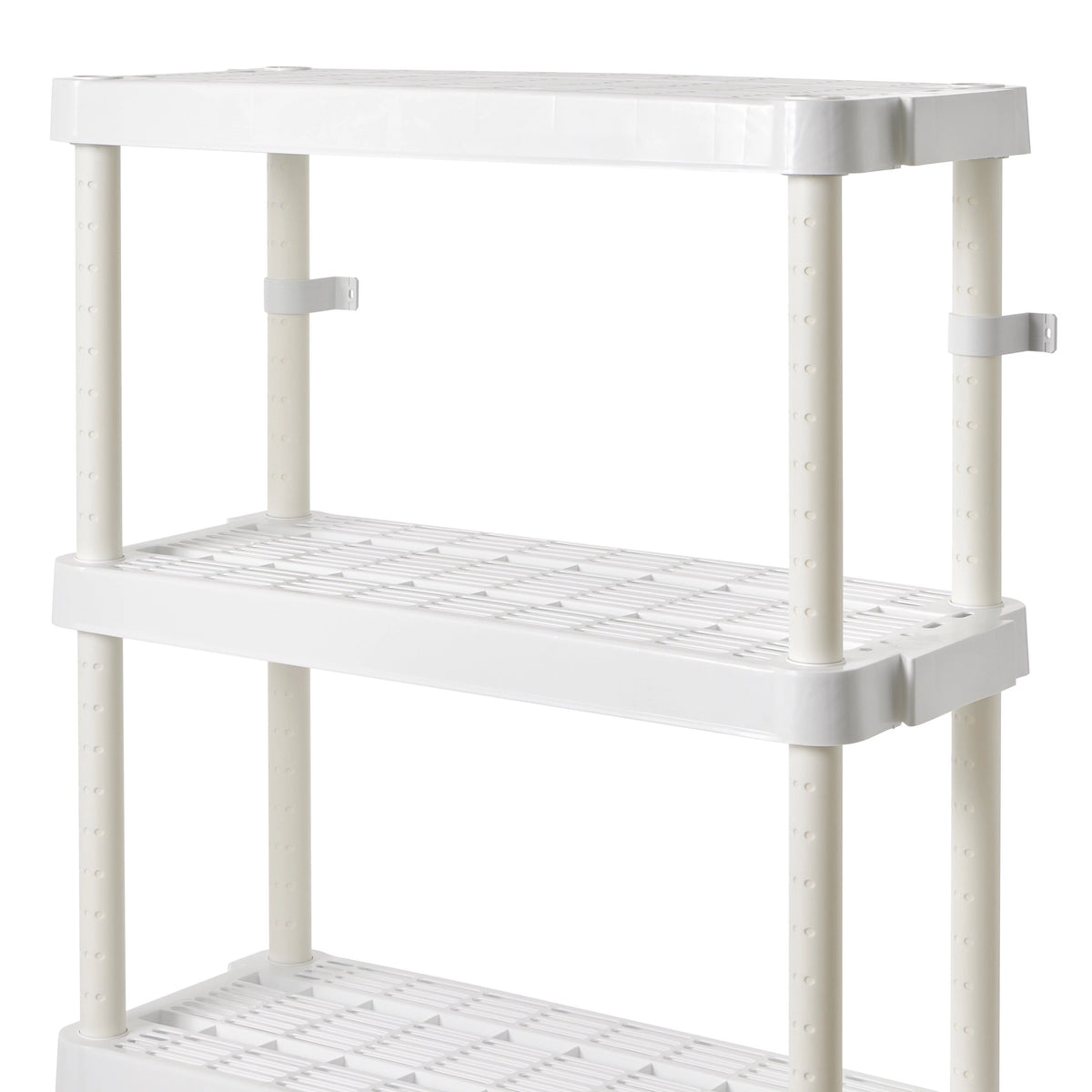 White 4 Shelf Adjustable Height Storage Unit (2 Pack) S763