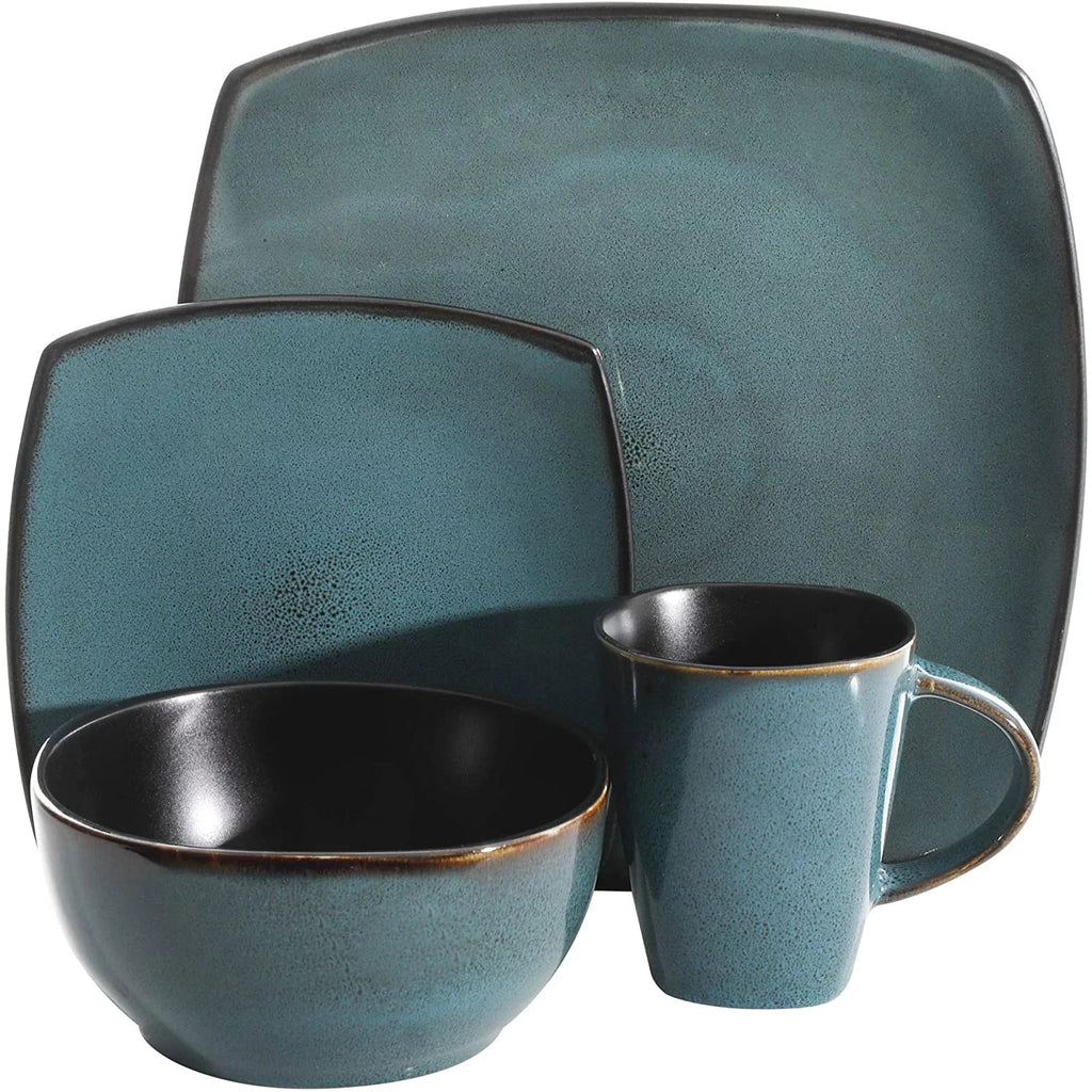 16 Pc Teal Dinnerware Set N931