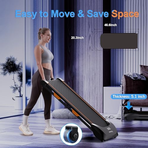 Under Desk Treadmill with Incline, 2 in 1 Walking and Jogging, Small Portable Treadmill with Remote Control F902