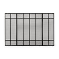 Matte Black Metal 3-Panel Fireplace Screen C109124