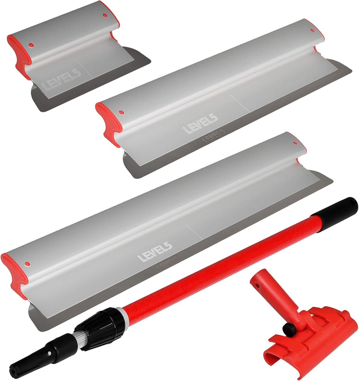 Drywall Skimming Blade Set with 10, 24 & 32 Blades and Extension Handle L630