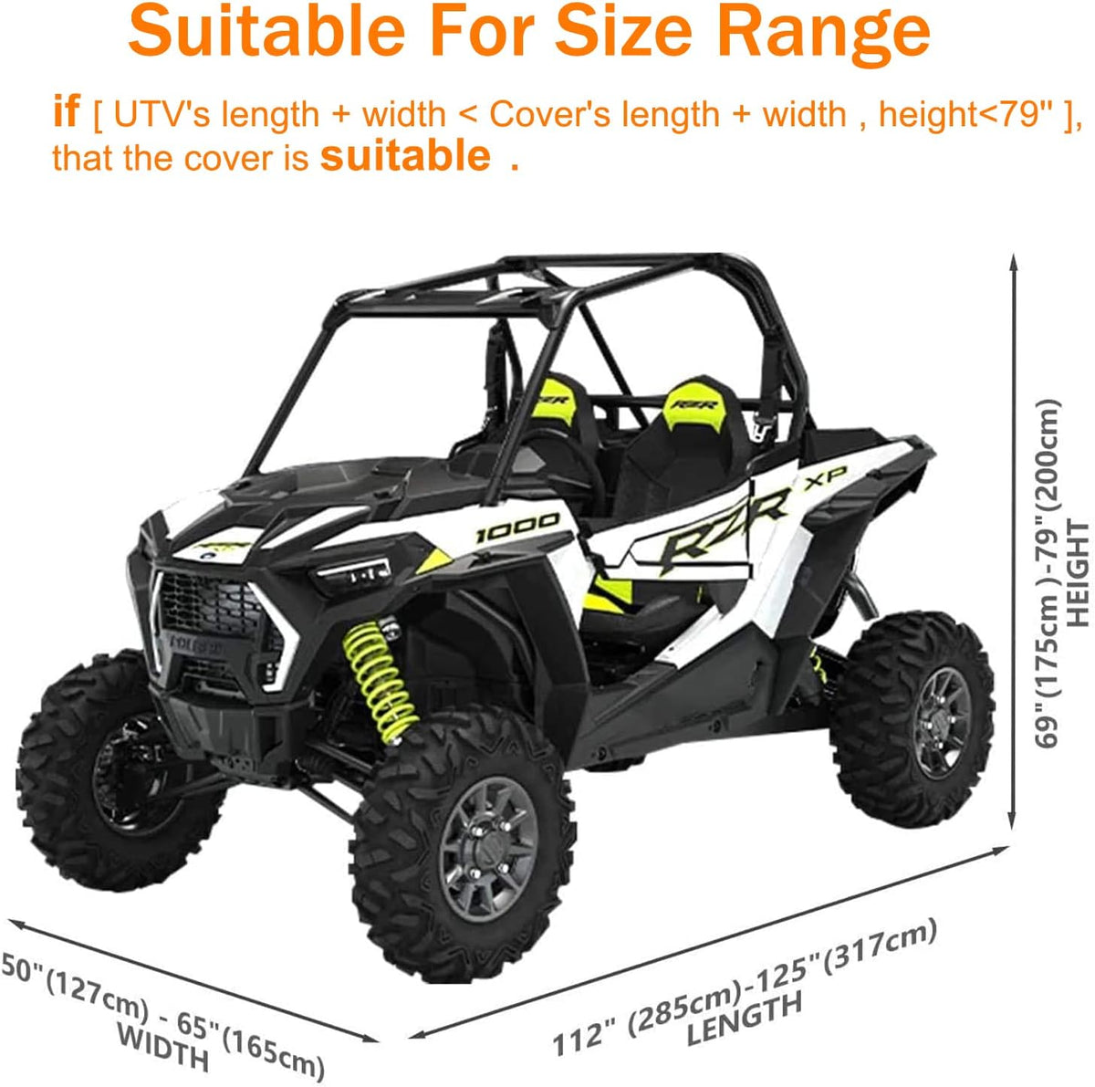 UTV Cover Waterproof 420D Heavy Duty Pack of 2 M266915