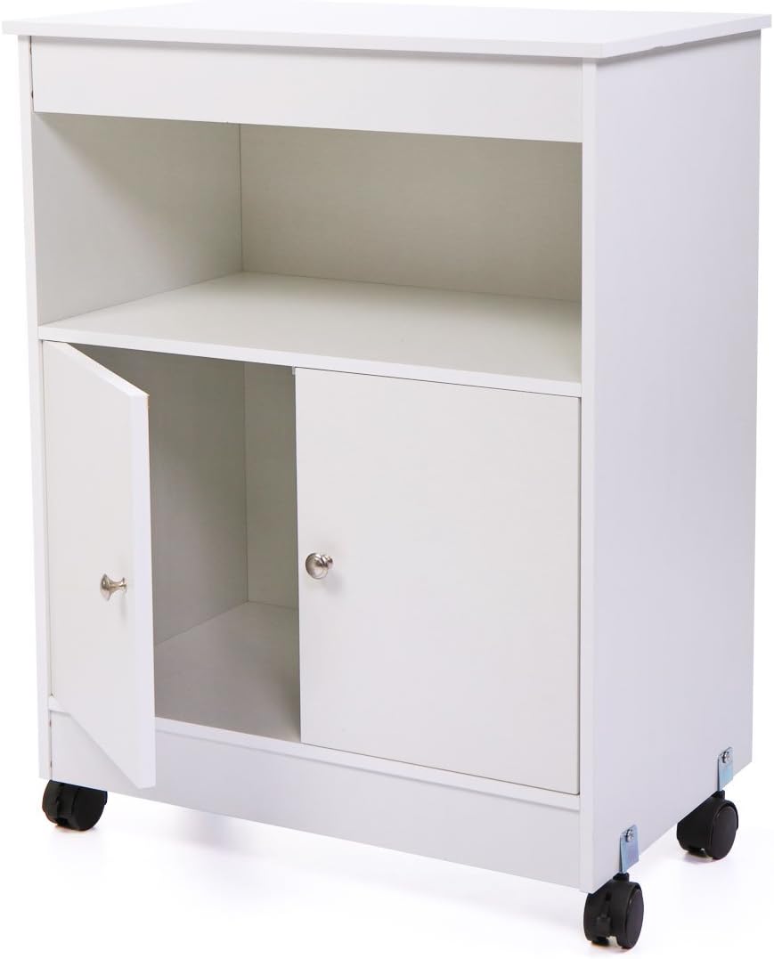 Wood Kitchen Storage Cabinet Cart Hutch Pack of 2 H495