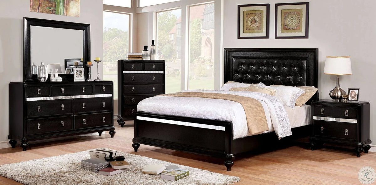 Black Nightstand D16105