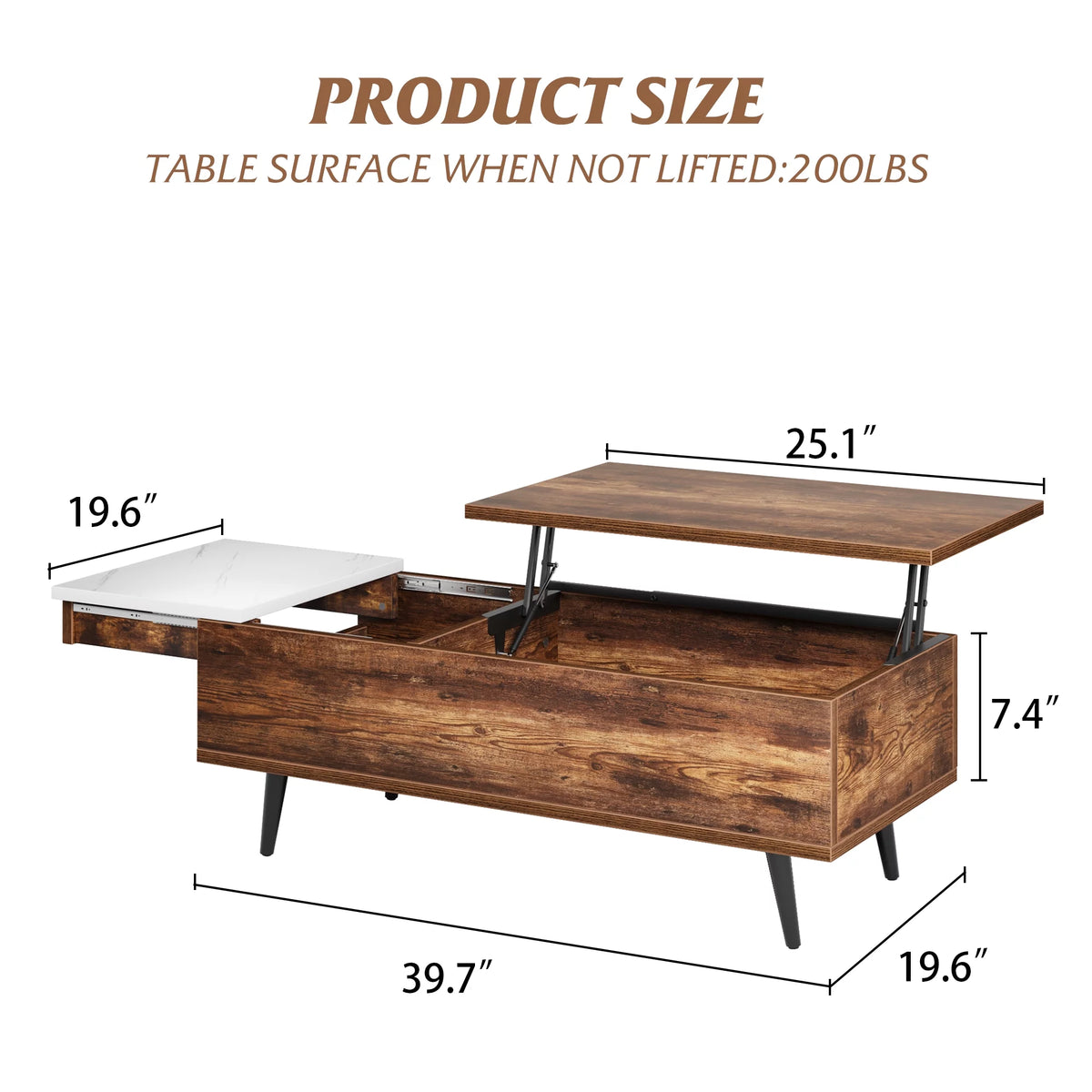 Lift Top Coffee Table with Storage Box P433064