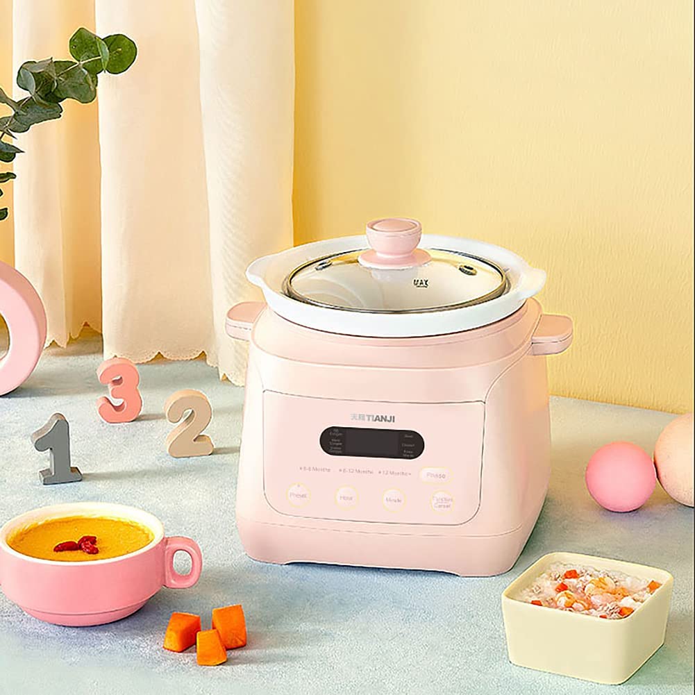 1.3L Pink Ceramic Slow Cooker A50687