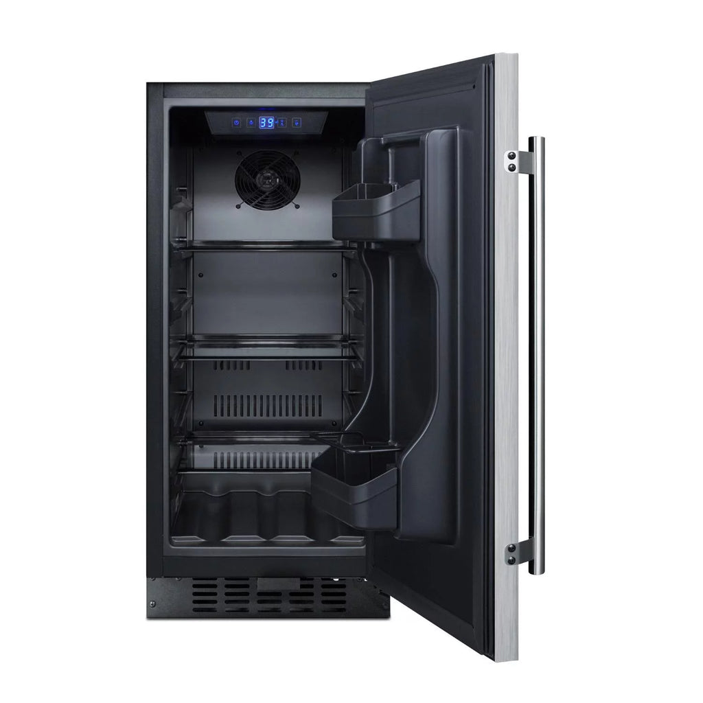 15-Inch 3.0 Cu. Ft. Outdoor Rated Compact Refrigerator - Stainless Steel C370