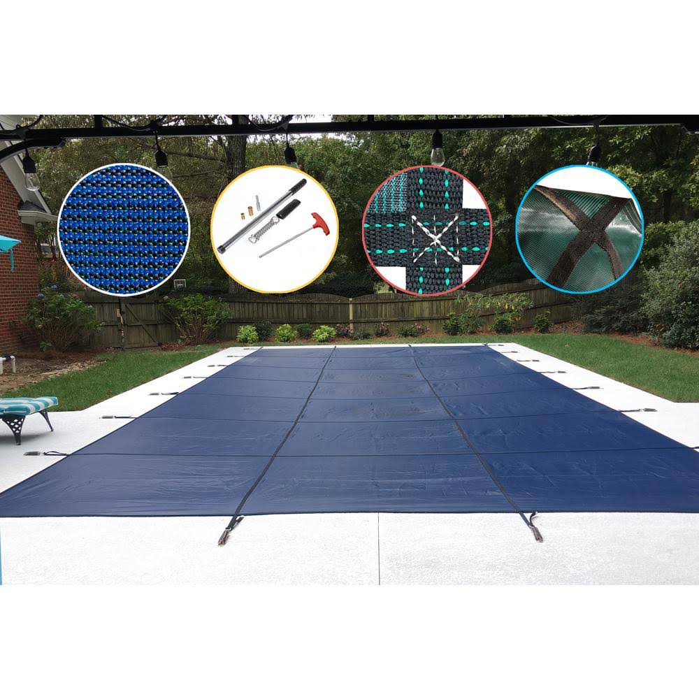 Blue Mesh Safety Pool Cover N2242
