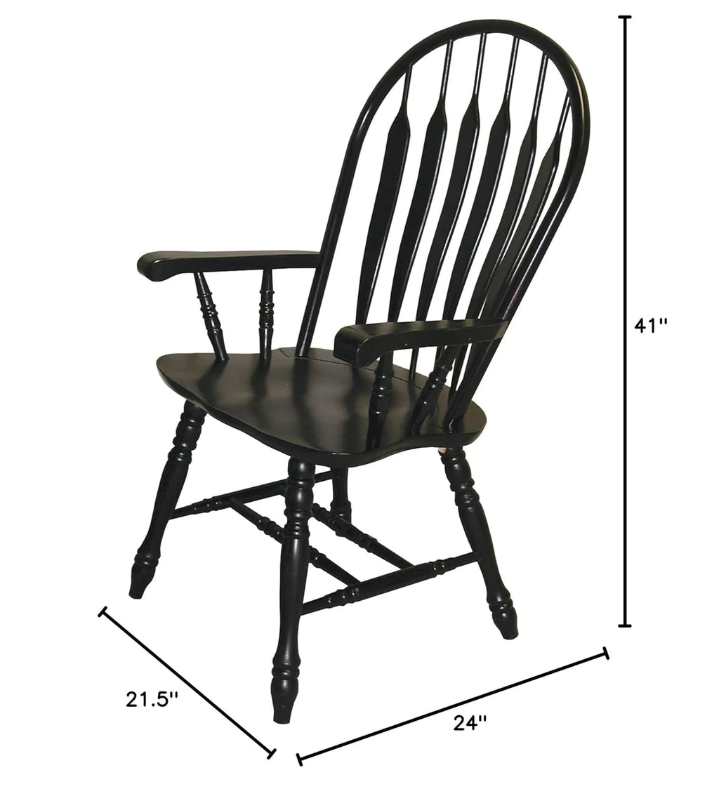 Black Cherry Distressed Antique Dining Chair S192