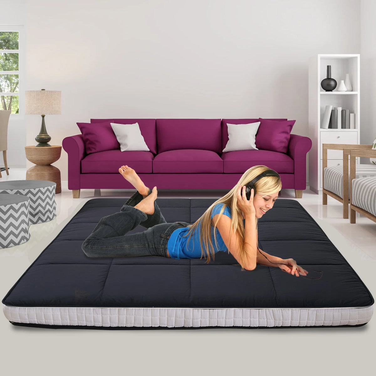 Folding Floor Mattress Twin Size V4645