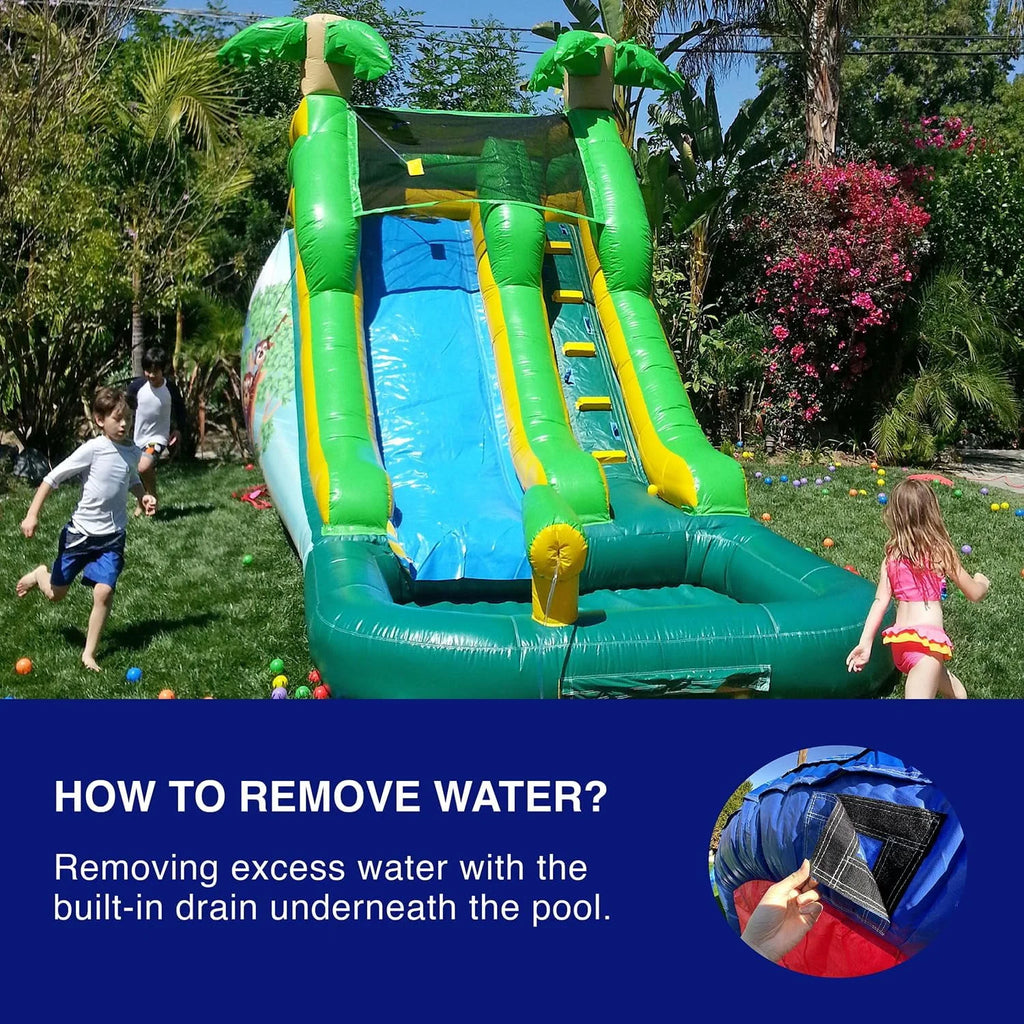 Inflatable Water Slide with Splash Pool J823111