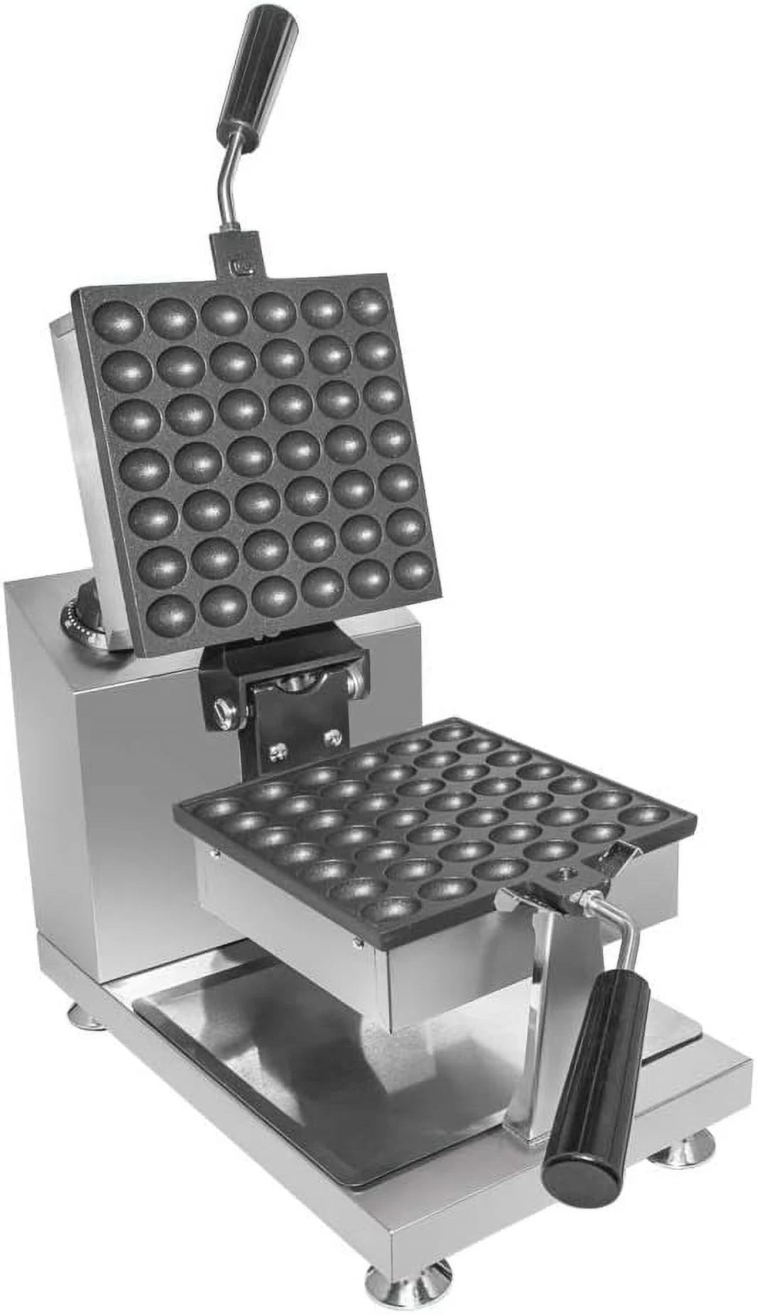 Stainless Steel Square Shaped Nonstick Egg Waffle Maker with Manual Thermostat, 1300W G44854