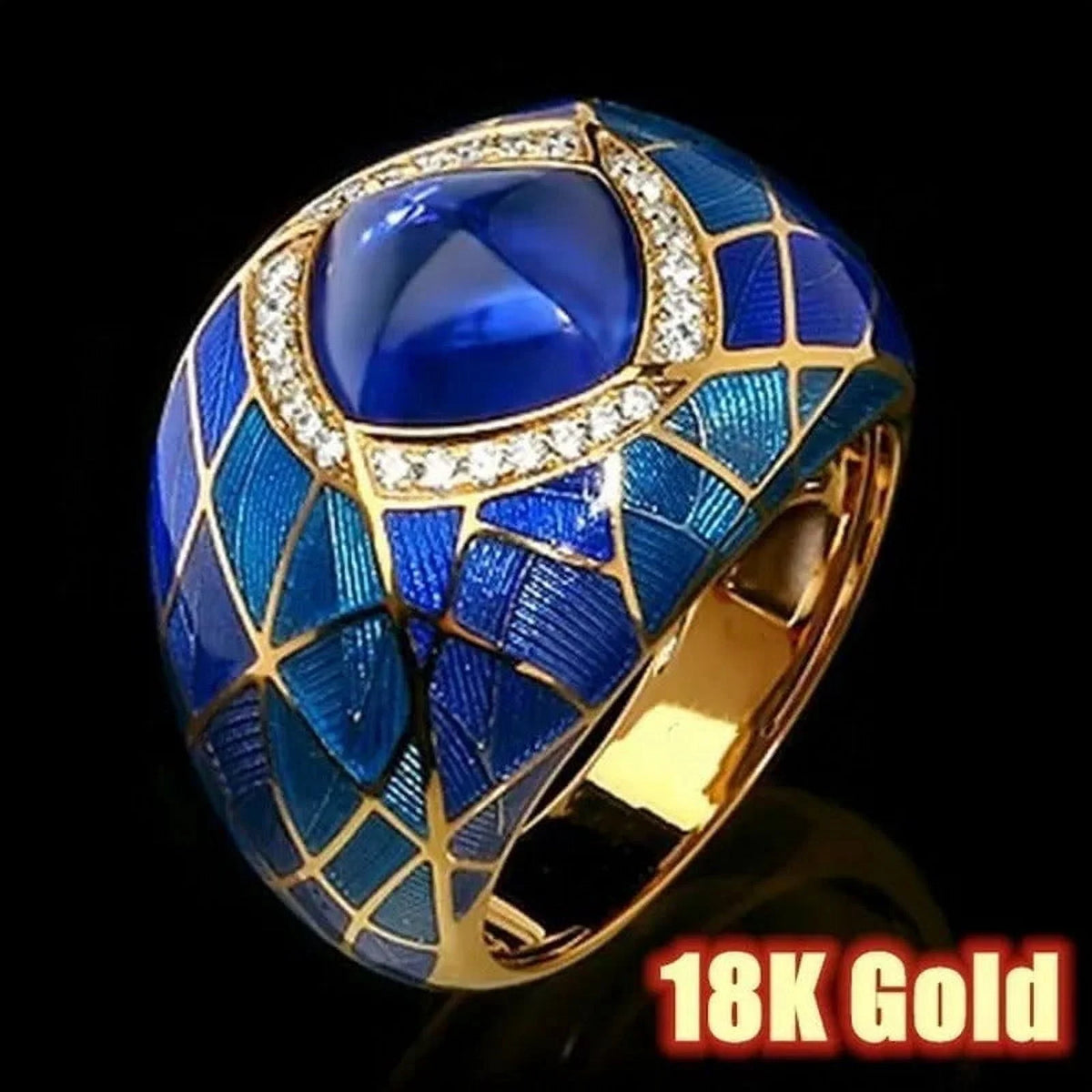 925 Sterling Silver Sapphire Ruby Diamond Ring E808
