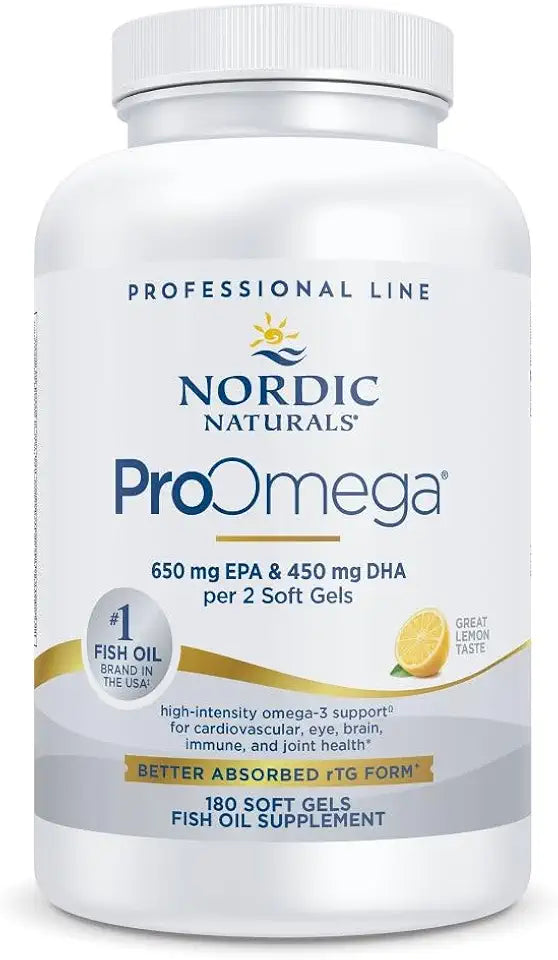 Lemon Flavor 180 Soft Gels 1280 mg Omega-3 Fish Oil N944521