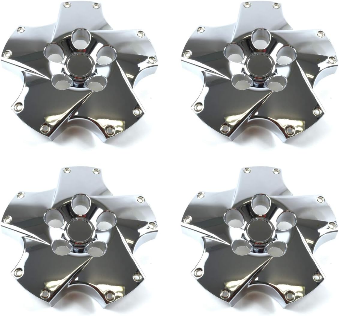 Set of 4 18 inch 5 Spoke Chrome Wheel Hub Center Caps D5616