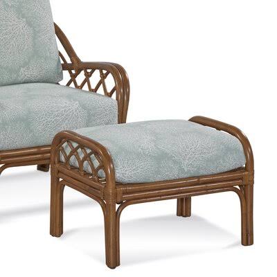 Blue and Cream Stripe Rectangle Ottoman K924