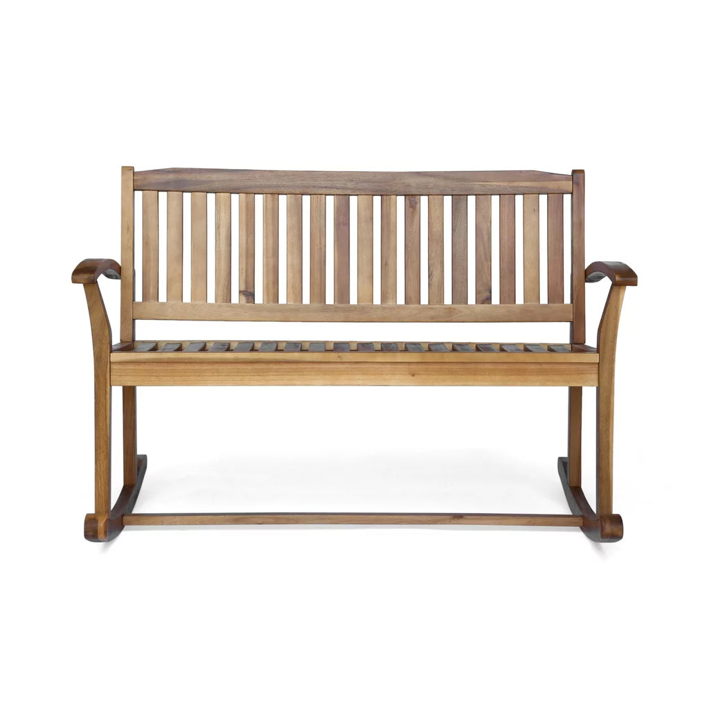 Acacia Wood Rocking Loveseat I111