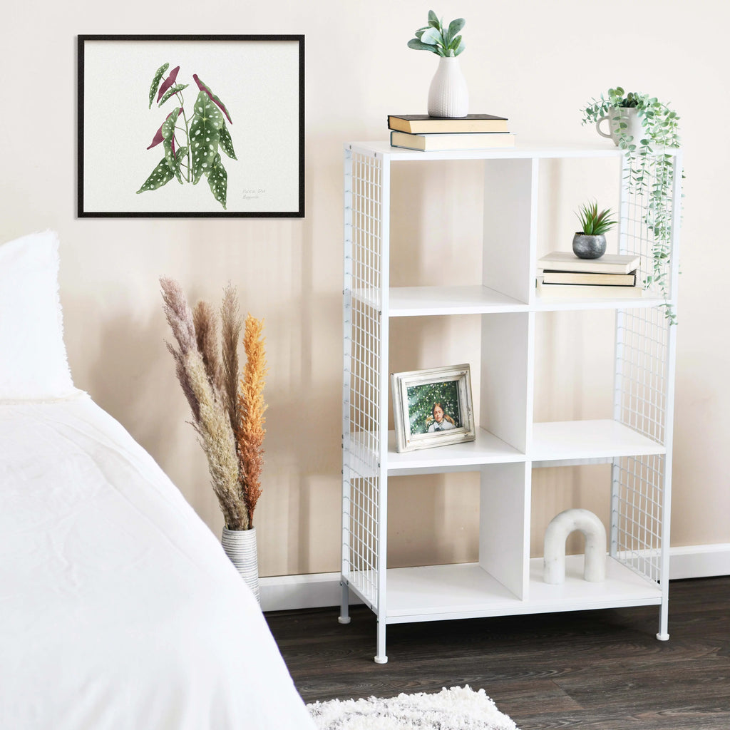 6 Cube White Storage Wall Unit B601312