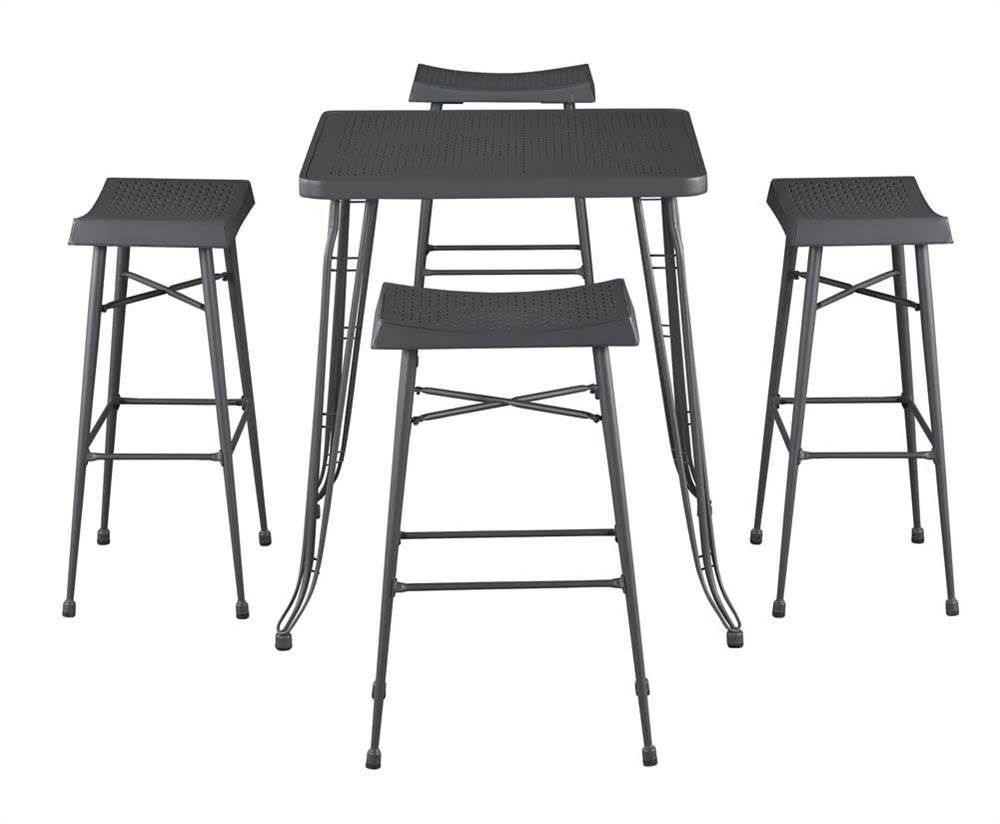 5 Piece Gray Pub Set F284561