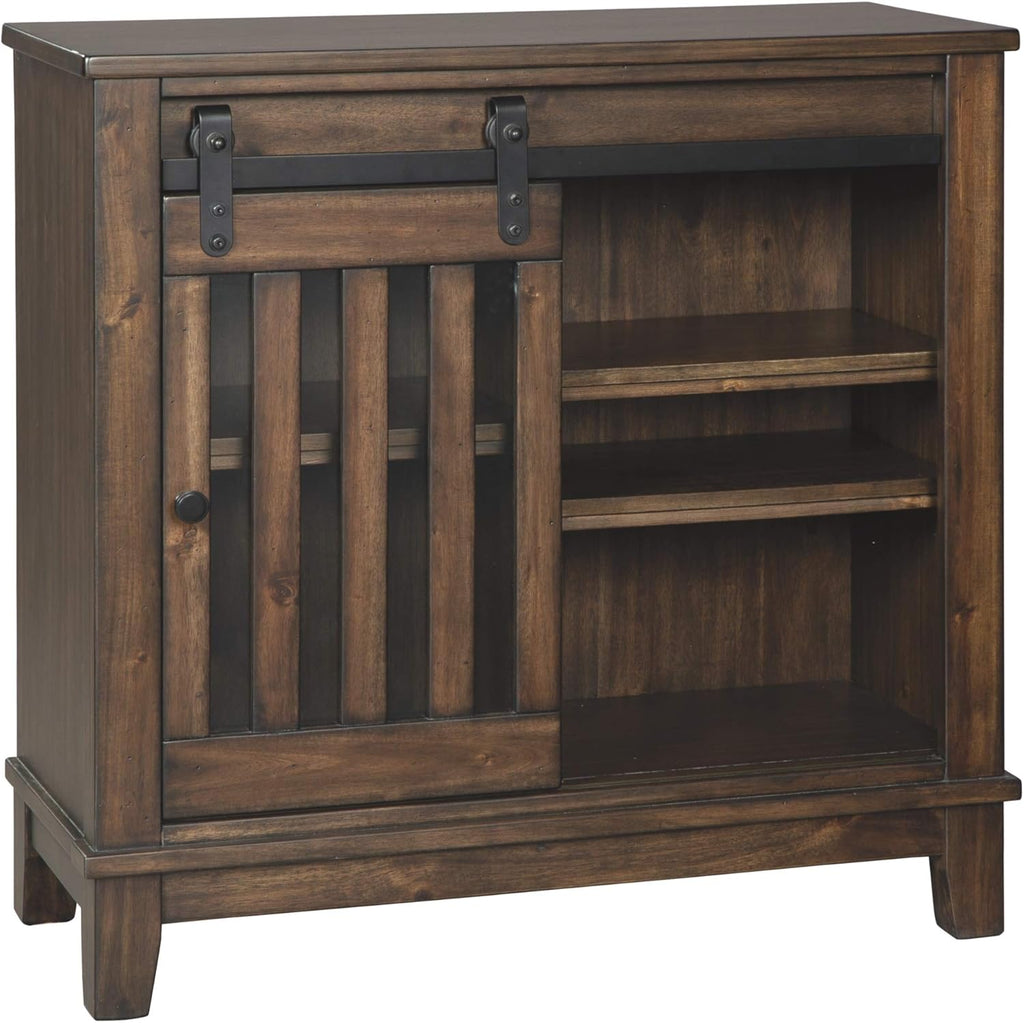 Brown Accent Cabinet with Open-Slat Door T210719