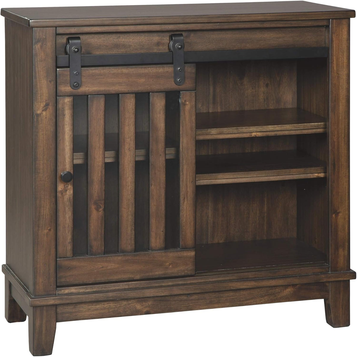 Brown Accent Cabinet with Open-Slat Door T210719