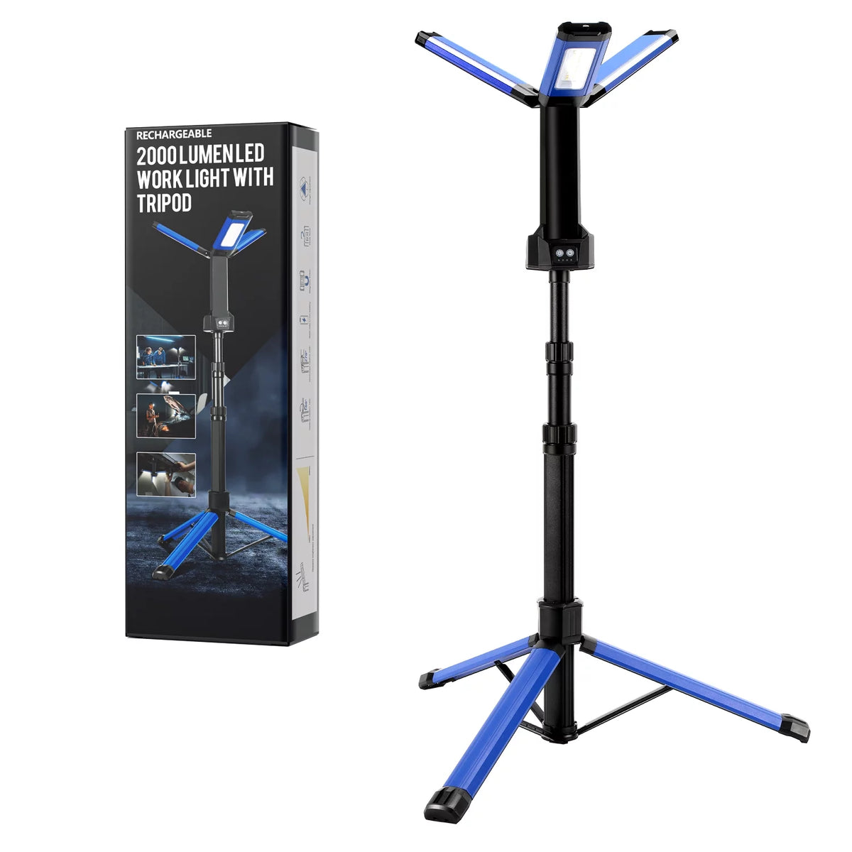 Rechargeable LED Work Light with Tripod 2000 Lumens A6280